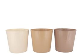 Zinc Natural Brown Mix Bucket Striped Ass 22x20x16